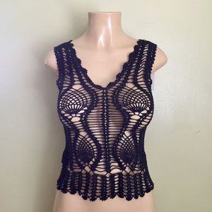 LISA MAREE It Was Always Him Crochet Swim Cover-up